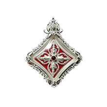 Thai Phra Phrom Four-Faced Buddha Amulet (Silver Mini), Thai Folk Pendant, Sacred Fortune-Wearing Talisman