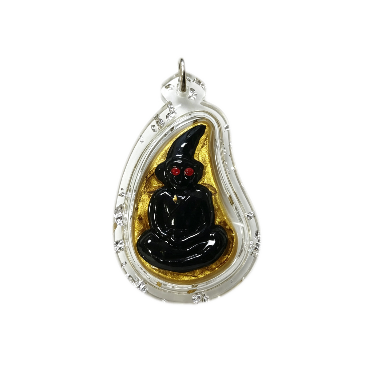 Thailändisches Phra-Ngan-Amulett (Acryl-Flüssigkeits-Edition), thailändischer Volksanhänger, heiliger Glücksbringer zum Tragen