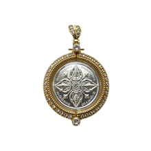 Thai Phra Phrom Four-Faced Buddha Amulet (Round Gold Disc), Thai Folk Pendant, Sacred Fortune-Wearing Talisman