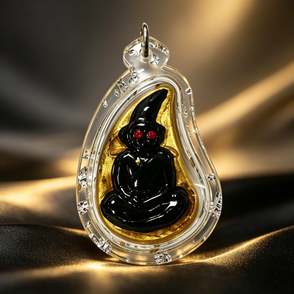 Thailändisches Phra-Ngan-Amulett (Acryl-Flüssigkeits-Edition), thailändischer Volksanhänger, heiliger Glücksbringer zum Tragen