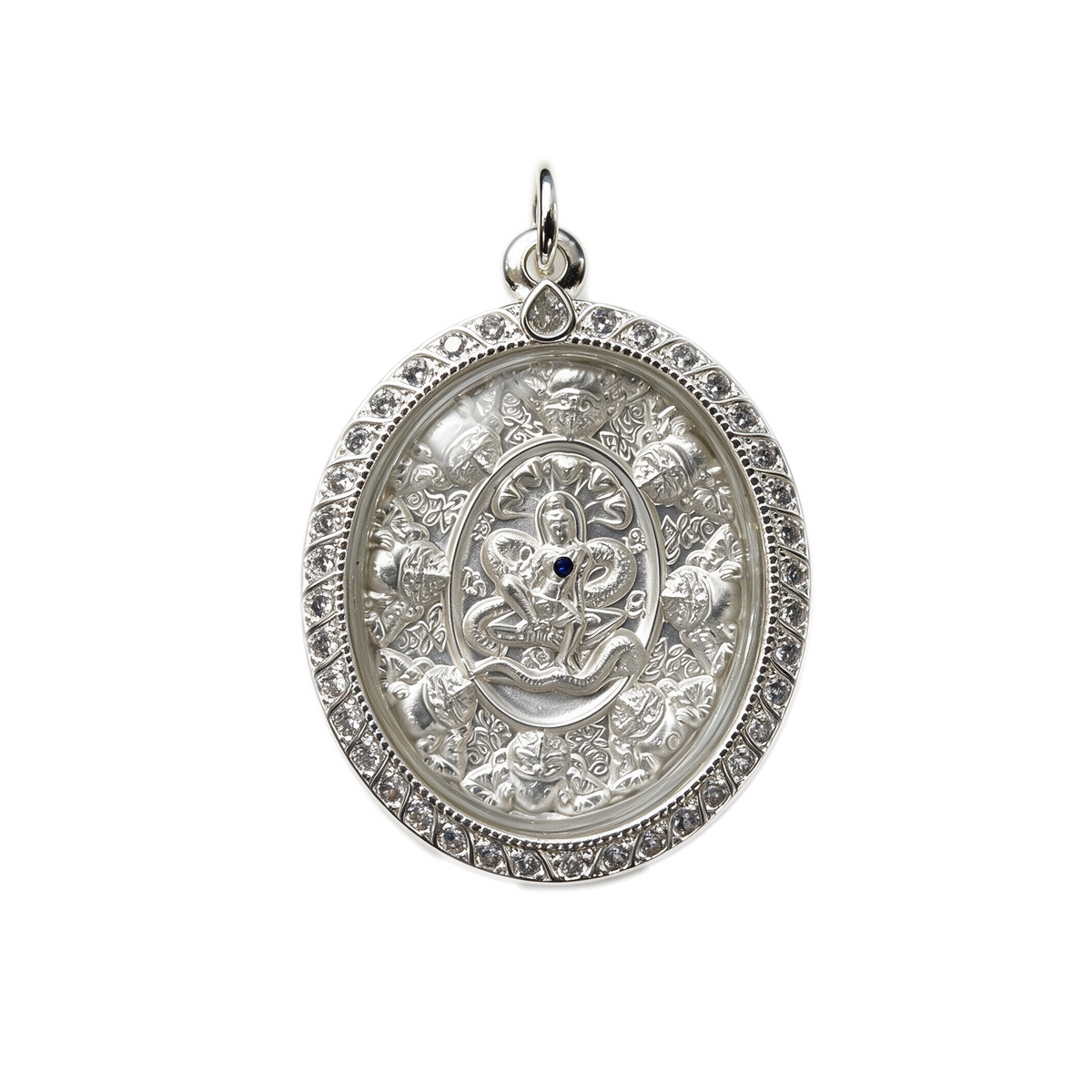 Amuleto tailandés Jatukham Rammathep (Edición Azul y Blanca), colgante folclórico tailandés, talismán sagrado de la fortuna