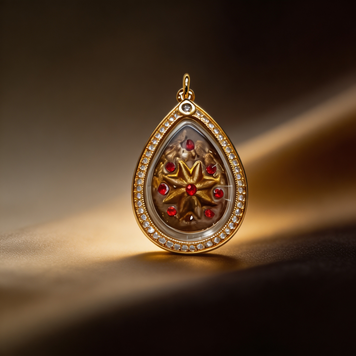 Thailändisches Glücksstern-Amulett, thailändischer Volksanhänger, heiliger Talisman für den Wohlstand