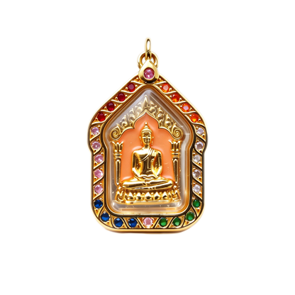 พระขุนแผน (กรอบทอง องค์สีส้ม) เครื่องรางนำโชคและวัตถุมงคลศักดิ์สิทธิ์ตามความเชื่อไทย