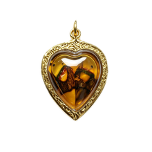 Thai Metta-Vogel-Amulett (Flüssigkeit im Goldrahmen), thailändischer Volksanhänger, heiliger Glücksbringer
