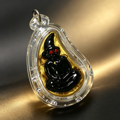 Thailändisches Phra-Ngan-Amulett (Acryl-Flüssigkeits-Edition), thailändischer Volksanhänger, heiliger Glücksbringer zum Tragen