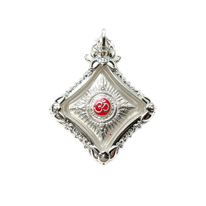 泰国四面佛（Phra Phrom）银粉迷你佛牌，泰国传统挂坠，招财保平安圣物