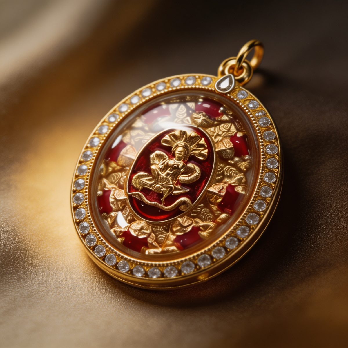 Amuleto tailandés Jatukham Rammathep (Edición Oro Rojo 2), colgante folclórico tailandés, talismán sagrado de la fortuna