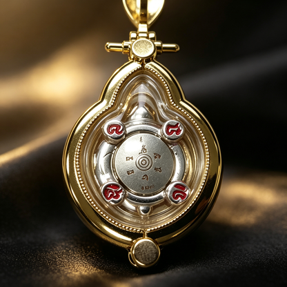Amulette de tortue porte-bonheur thaïlandaise, pendentif folklorique thaï, talisman sacré de chance
