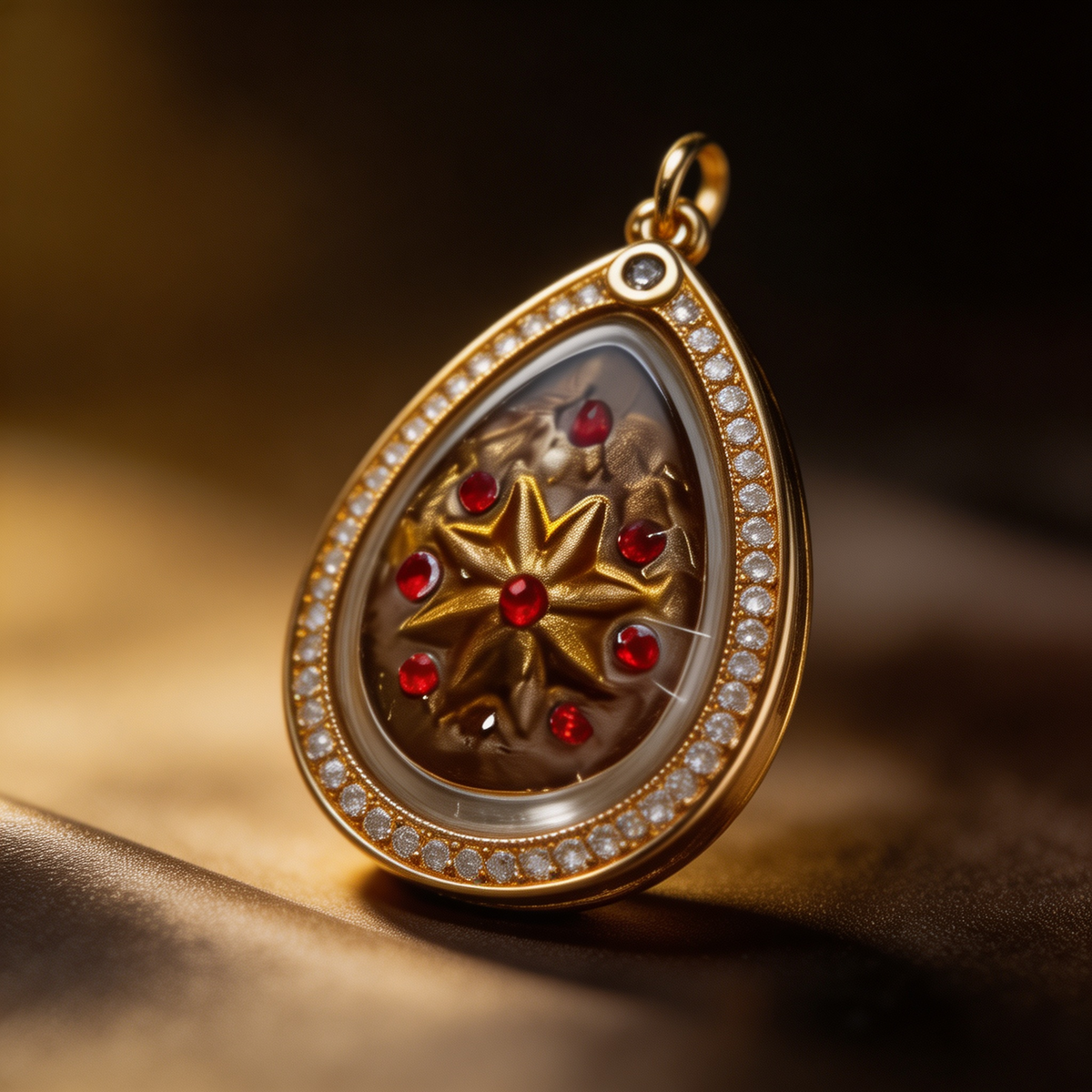 Thailändisches Glücksstern-Amulett, thailändischer Volksanhänger, heiliger Talisman für den Wohlstand