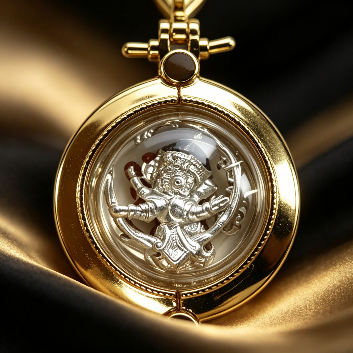 Amuleto tailandés de Ganesha (Ganesh), colgante folclórico tailandés, talismán sagrado de la fortuna