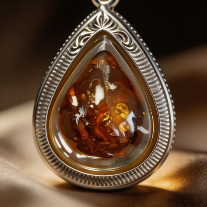 Thai Lotus Buddha Amulett, Thai-Folklore-Anhänger, Heiliger Glücksbringer