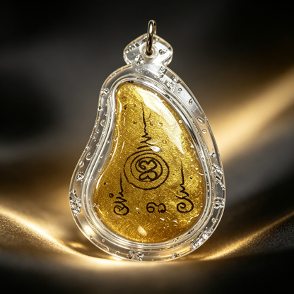 Thailändisches Phra-Ngan-Amulett (Acryl-Flüssigkeits-Edition), thailändischer Volksanhänger, heiliger Glücksbringer zum Tragen