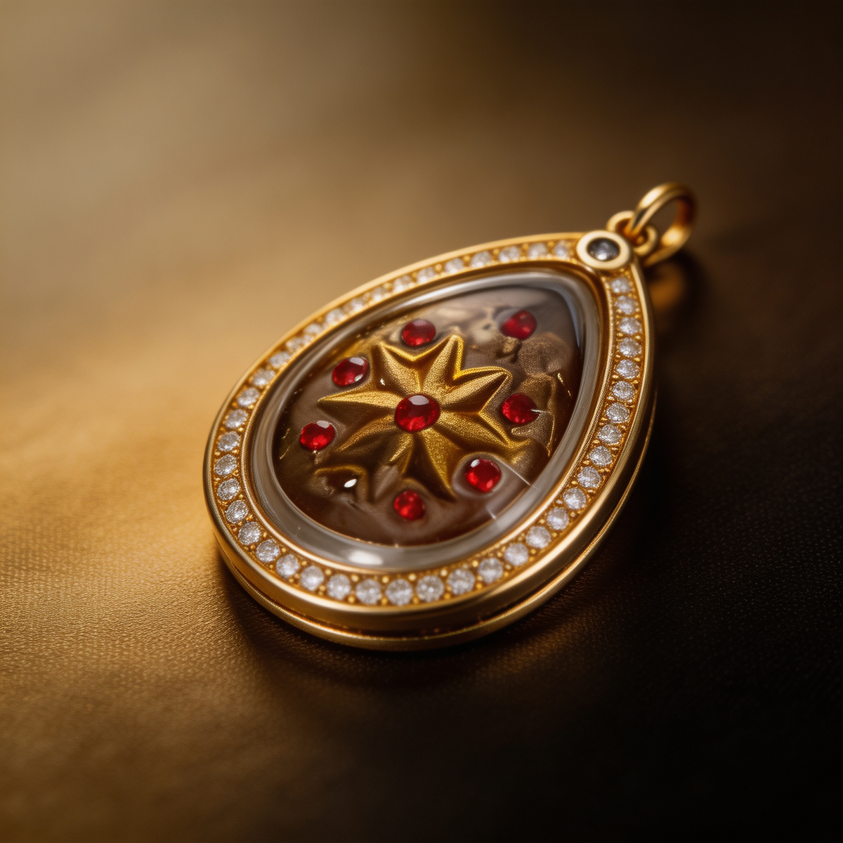 Thailändisches Glücksstern-Amulett, thailändischer Volksanhänger, heiliger Talisman für den Wohlstand