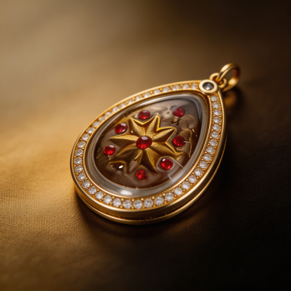 Thailändisches Glücksstern-Amulett, thailändischer Volksanhänger, heiliger Talisman für den Wohlstand