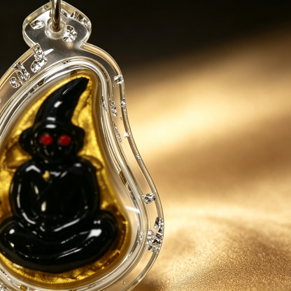 Thailändisches Phra-Ngan-Amulett (Acryl-Flüssigkeits-Edition), thailändischer Volksanhänger, heiliger Glücksbringer zum Tragen