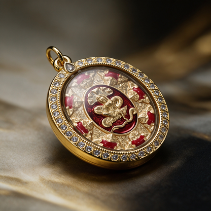 Amuleto tailandés Jatukham Rammathep (Edición de oro rojo), colgante folclórico tailandés, talismán sagrado de la fortuna