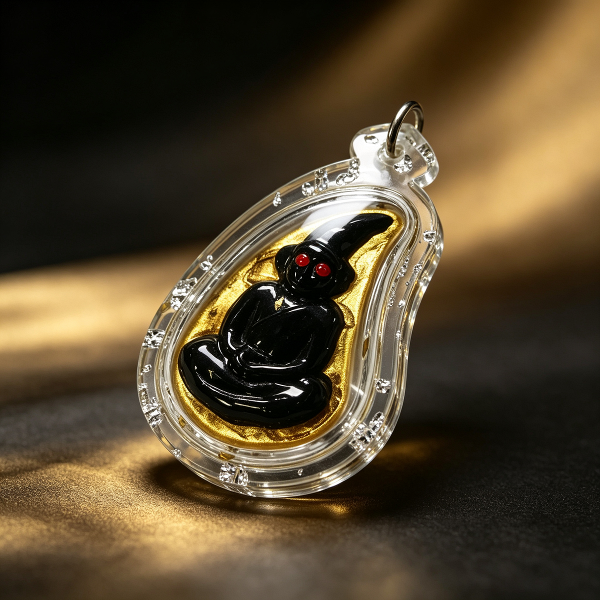 Thailändisches Phra-Ngan-Amulett (Acryl-Flüssigkeits-Edition), thailändischer Volksanhänger, heiliger Glücksbringer zum Tragen
