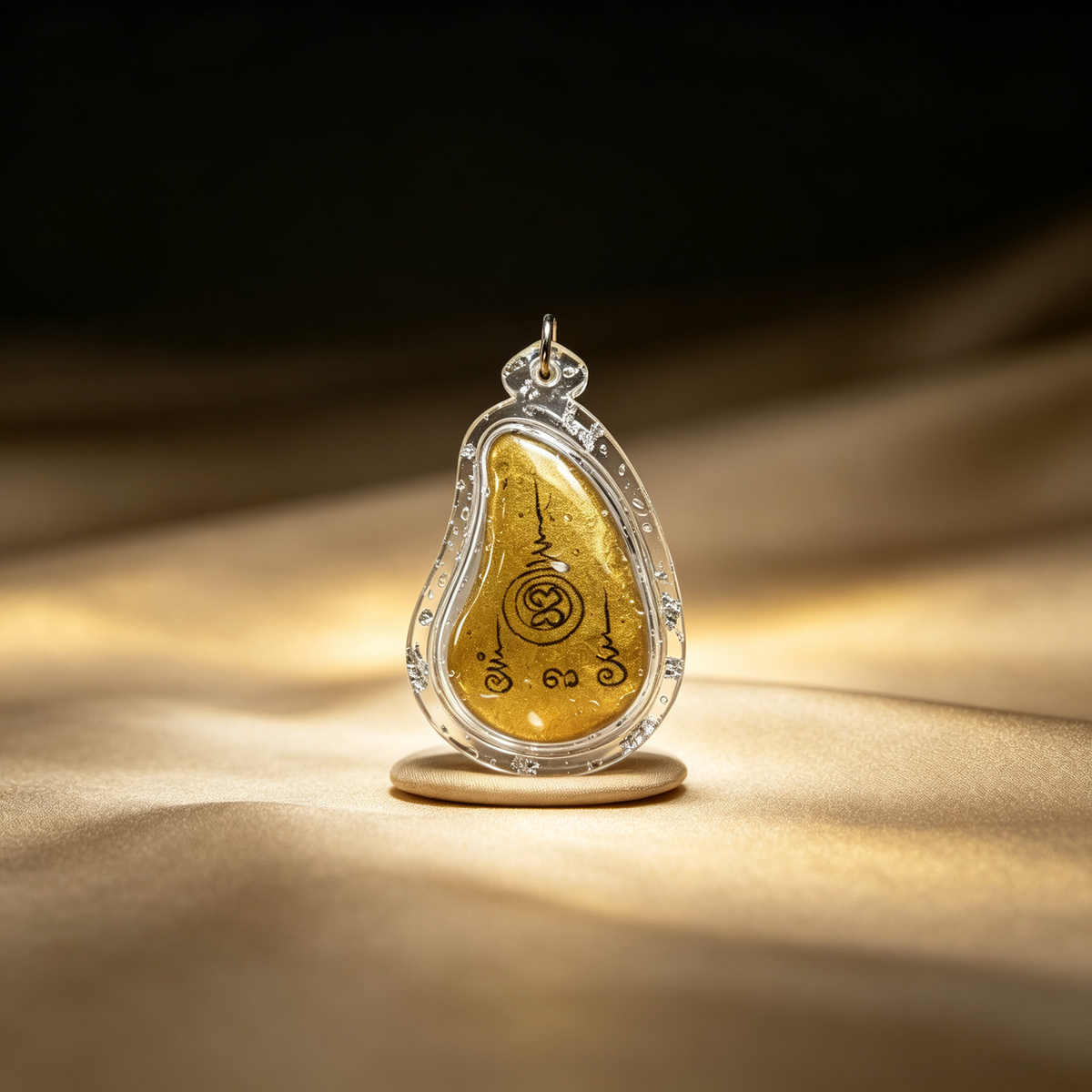 Thailändisches Phra-Ngan-Amulett (Acryl-Flüssigkeits-Edition), thailändischer Volksanhänger, heiliger Glücksbringer zum Tragen