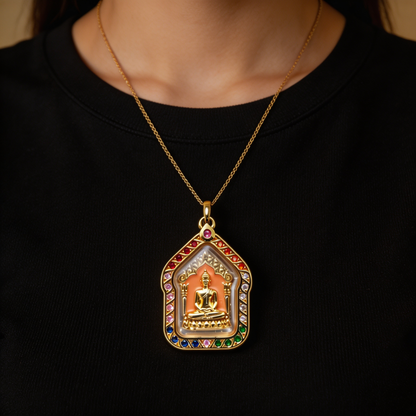 พระขุนแผน (กรอบทอง องค์สีส้ม) เครื่องรางนำโชคและวัตถุมงคลศักดิ์สิทธิ์ตามความเชื่อไทย