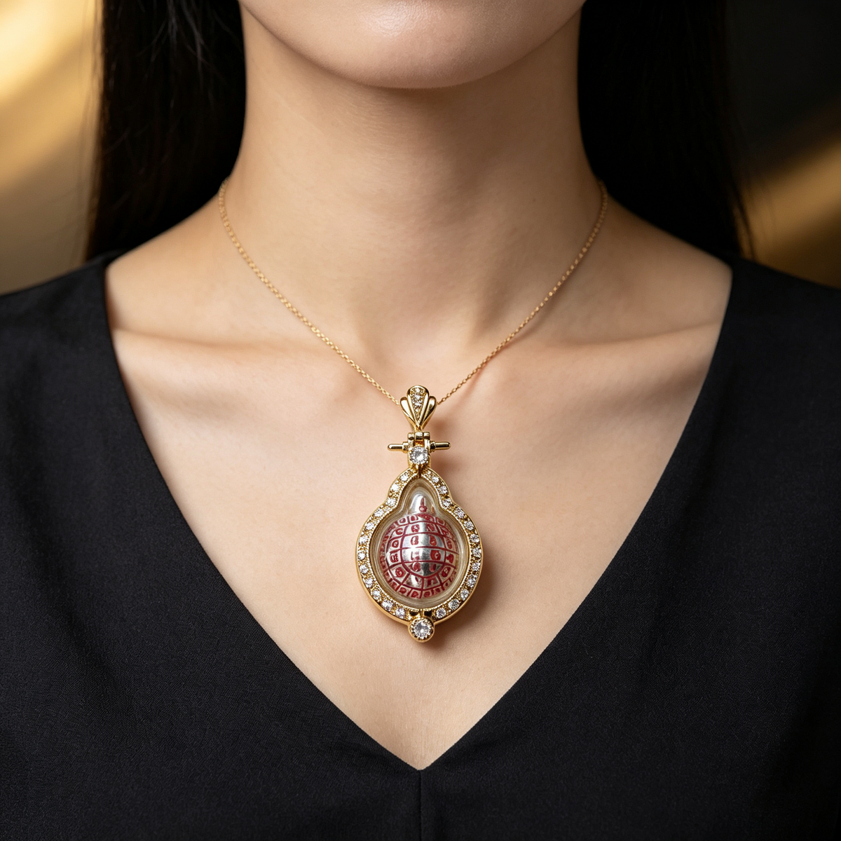 Amulette de tortue porte-bonheur thaïlandaise, pendentif folklorique thaï, talisman sacré de chance