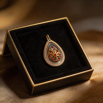 Thailändisches Glücksstern-Amulett, thailändischer Volksanhänger, heiliger Talisman für den Wohlstand