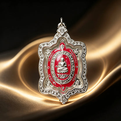 Thailändisches Luang Pu Liew Glücksschildkröten-Amulett, thailändischer Volksanhänger, heiliger Glücksbringer
