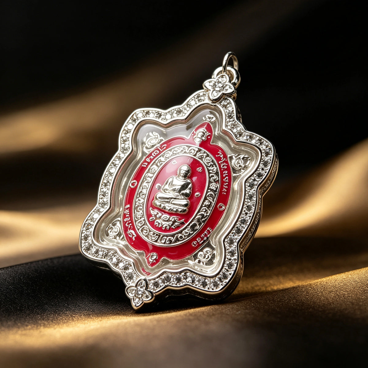 Thailändisches Luang Pu Liew Glücksschildkröten-Amulett, thailändischer Volksanhänger, heiliger Glücksbringer