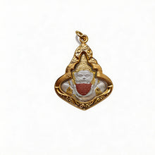 Amulette thaïlandaise Phra Rahu (édition dorée à l'or blanc), pendentif folklorique thaïlandais, talisman sacré porte-bonheur