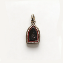 Thailändisches Phra Rod Antikes Buddha-Amulett (kleiner Silberrahmen), thailändischer Folk-Anhänger, heiliger Talisman für Glücksbringer