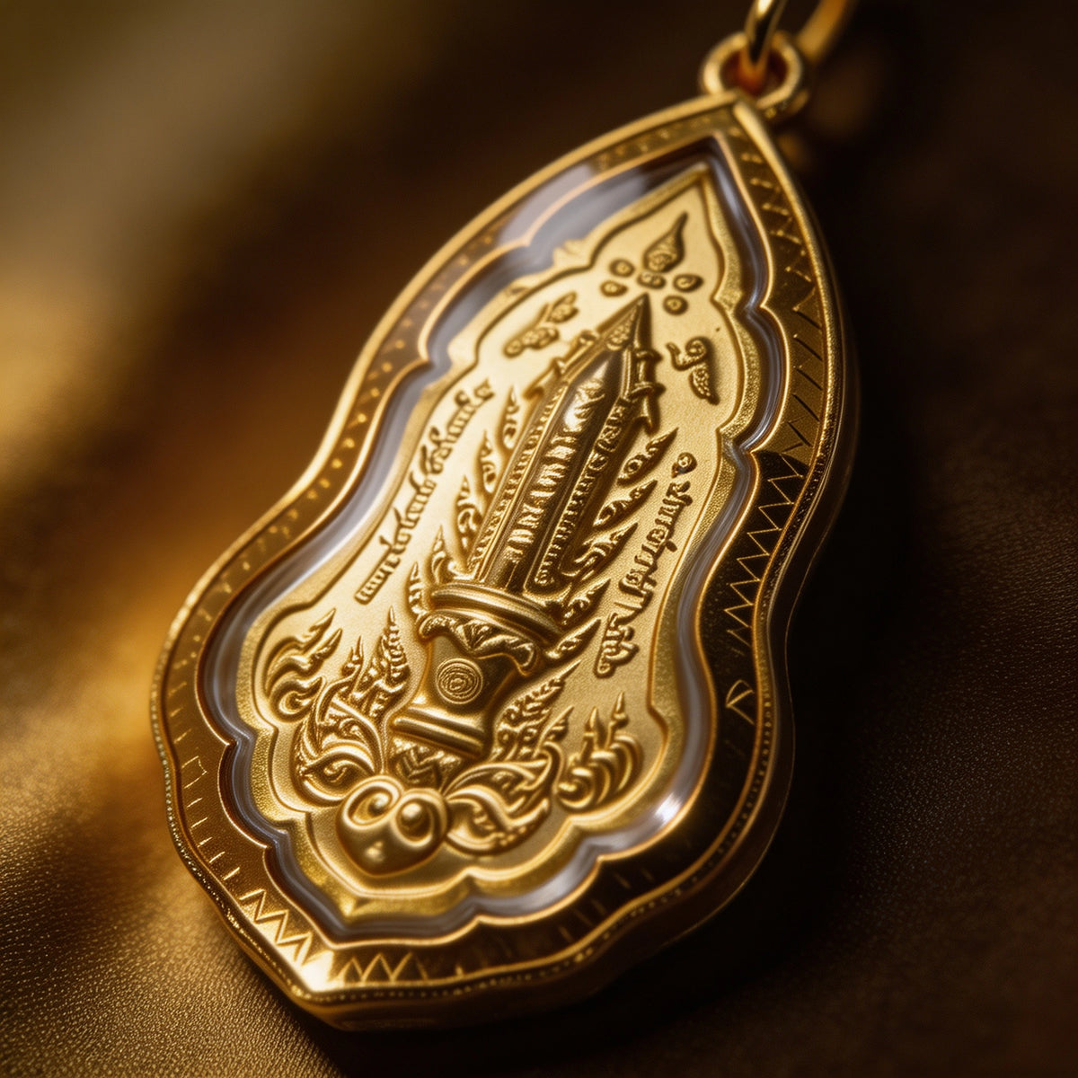 Thai Yaksha King Guardian Amulet (Red Edition), Thai Folk Pendant, Sacred Fortune-Wearing Talisman