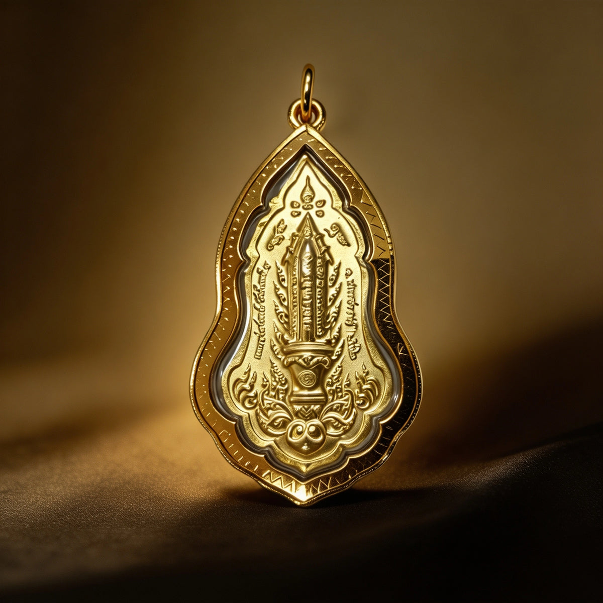 Thai Yaksha King Guardian Amulet (Red Edition), Thai Folk Pendant, Sacred Fortune-Wearing Talisman
