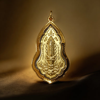 Thai Yaksha King Guardian Amulet (Red Edition), Thai Folk Pendant, Sacred Fortune-Wearing Talisman
